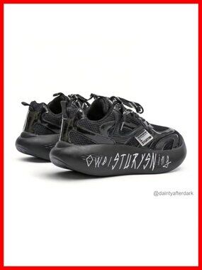 Chunky Platform Sneakers 2.3" Height Incre Mesh Unisex Walking Running Shoes